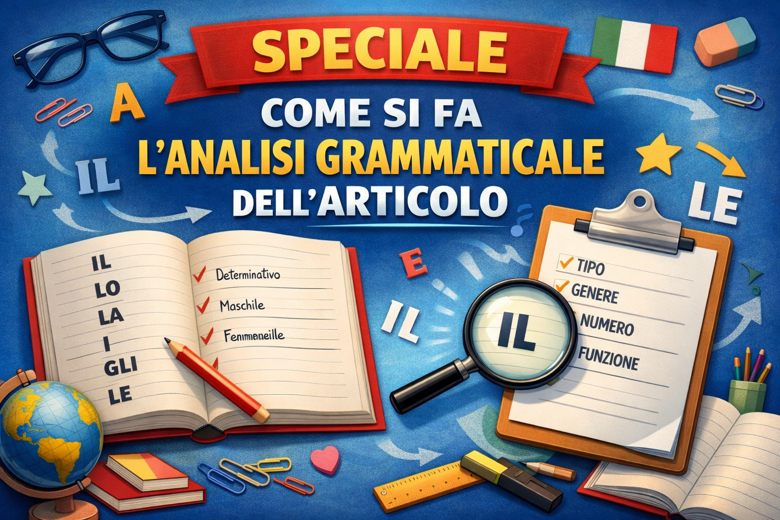 SPECIALE - COME SI FA L'ANALISI GRAMMATICALE DELL’ARTICOLO